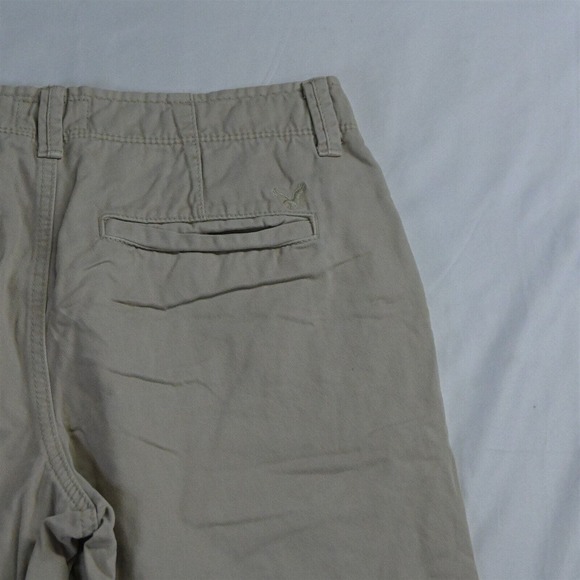 American Eagle 30‎ x 11" Stone Khaki Longboard Chino Shorts - Picture 5 of 7